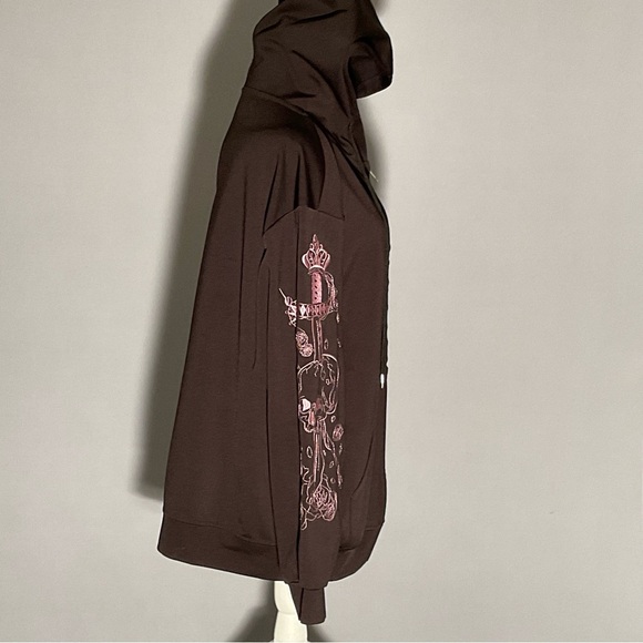 Harajuku Starry Collector Pastel Goth Kawaii Oversized Black Hoodie - Picture 4 of 15